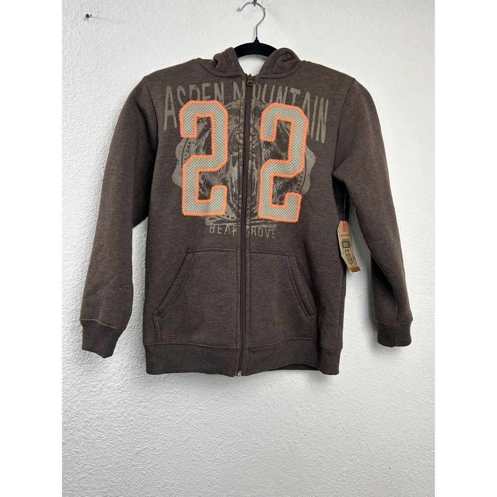 Y2K Route 66 Full Zip Hoodie Boys L Grunge New Old Stock Sweat Shirt Zip Up Hood